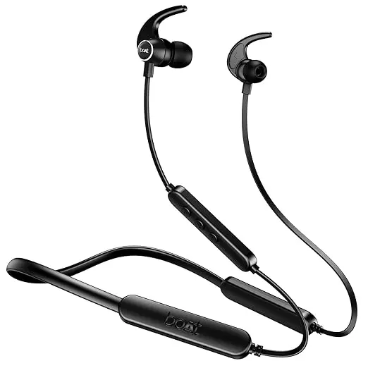 boAt Rockerz 255 Pro+, 60HRS Battery, Fast Charge, IPX7, Dual Pairing, Low Latency, Magnetic Earbuds, in Ear Bluetooth Neckband, Wireless with Mic Earphones (Active Black)